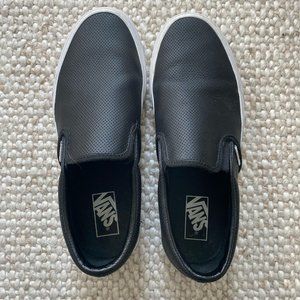 Vans Classic Slip-On, Perf Leather, Black - image 1